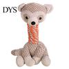 Interactive Tug of War Rope Stuffed Animal Dog Toy, Indestructible Giraffe Raccoon Squeaky Plush Toy Durable Companions with Rope, Soft Washable Chew