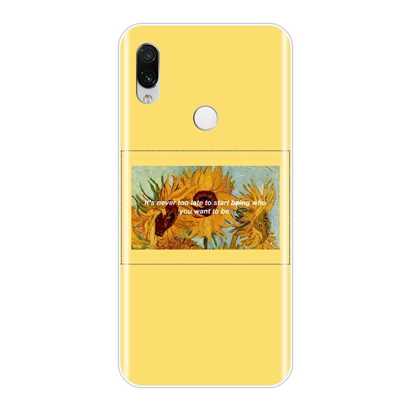 Para Xiaomi Redmi Note 7 7S PRO Capa Silicone Amarelo Girassol Branco Capa Traseira Para Xiaomi Redmi K20 Pro 7 7A GO Y2 Y3 Capa de Telefone