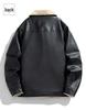 Men's Thick Leather Fur-Lined Motorcycle Jacket - Autumn/Winter Collection