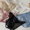 Danish Moonlight: Women's Sexy Thin Strap High Slit Silk Low Waist Seamless Panties