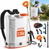 VEVOR Battery Powered Backpack Sprayer, 12L Powerful Electric Backpack Sprayer, 2 Retractable Wands & 5 Nozzles, Adjustable 0-90 PSI