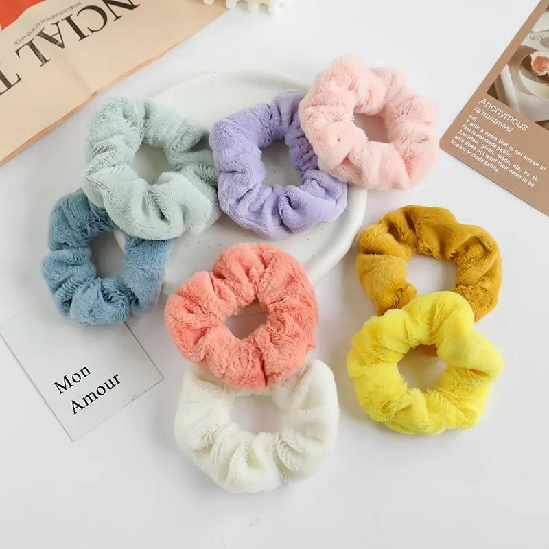 New Plush Large Scrunchies Rubber Bands Women Fashion Cute Hair Bands Headdress Korean Girl Hair Accessories Headwear