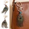 Rhinestone Peacock Keychain Enamel Peacock Charm with Feather Sparkly Peacock Key Chain Bag Charm Gift for Women Men