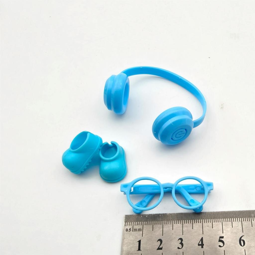 Heart Code Doll Accessories: Lensless Glasses, 4.0 Mini Labubu, Earphones, Shoes, and Three-Piece Set