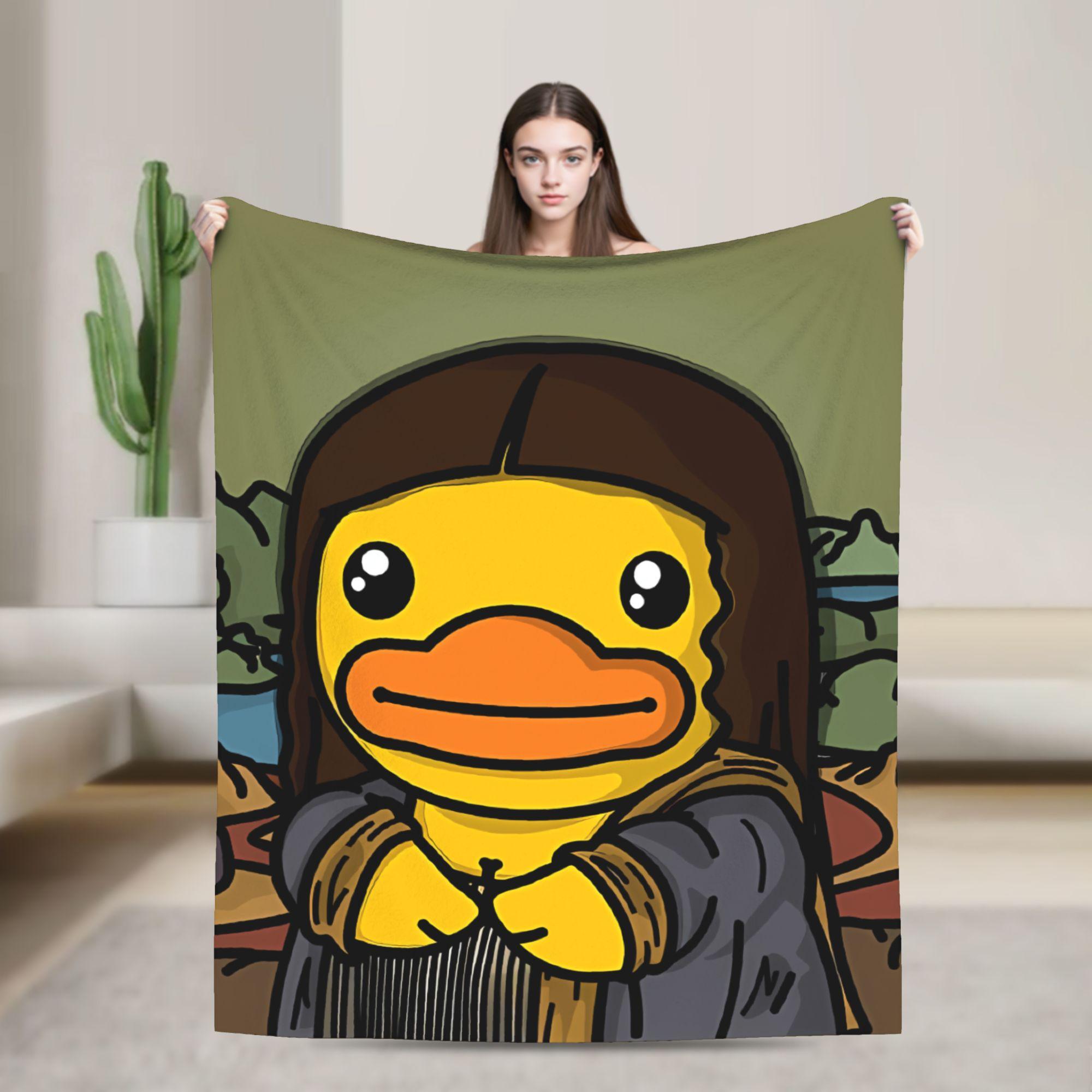 

Mona Yellow Duck Blankets Quality Soft Warm Throw Blanket Winter Kids Adult Couch Chair Funny Bedspread 75cmx90cm чорний