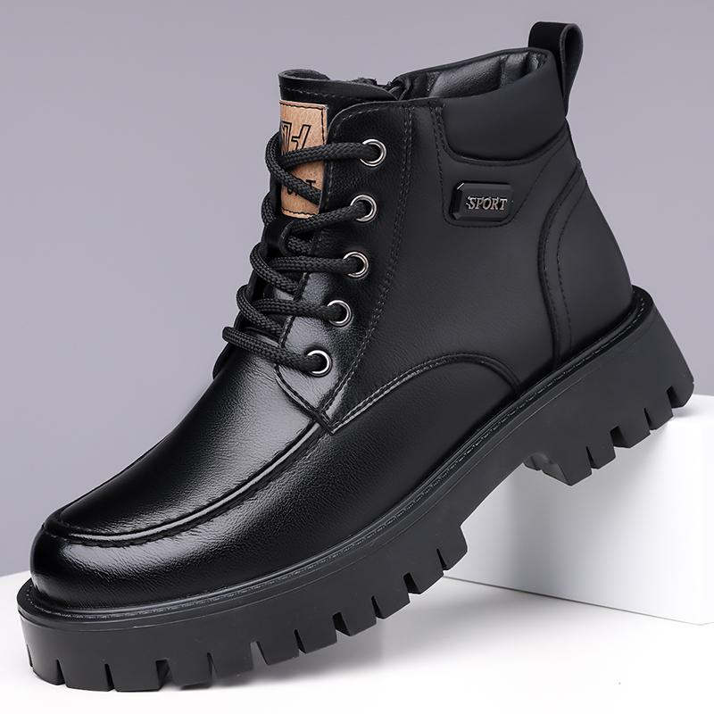 Fashion Classic Brand Autumn Winter Cotton New High Top Shoes Outdoor Men's Workwear Shoes Office Business Casual Shoes for Men’s