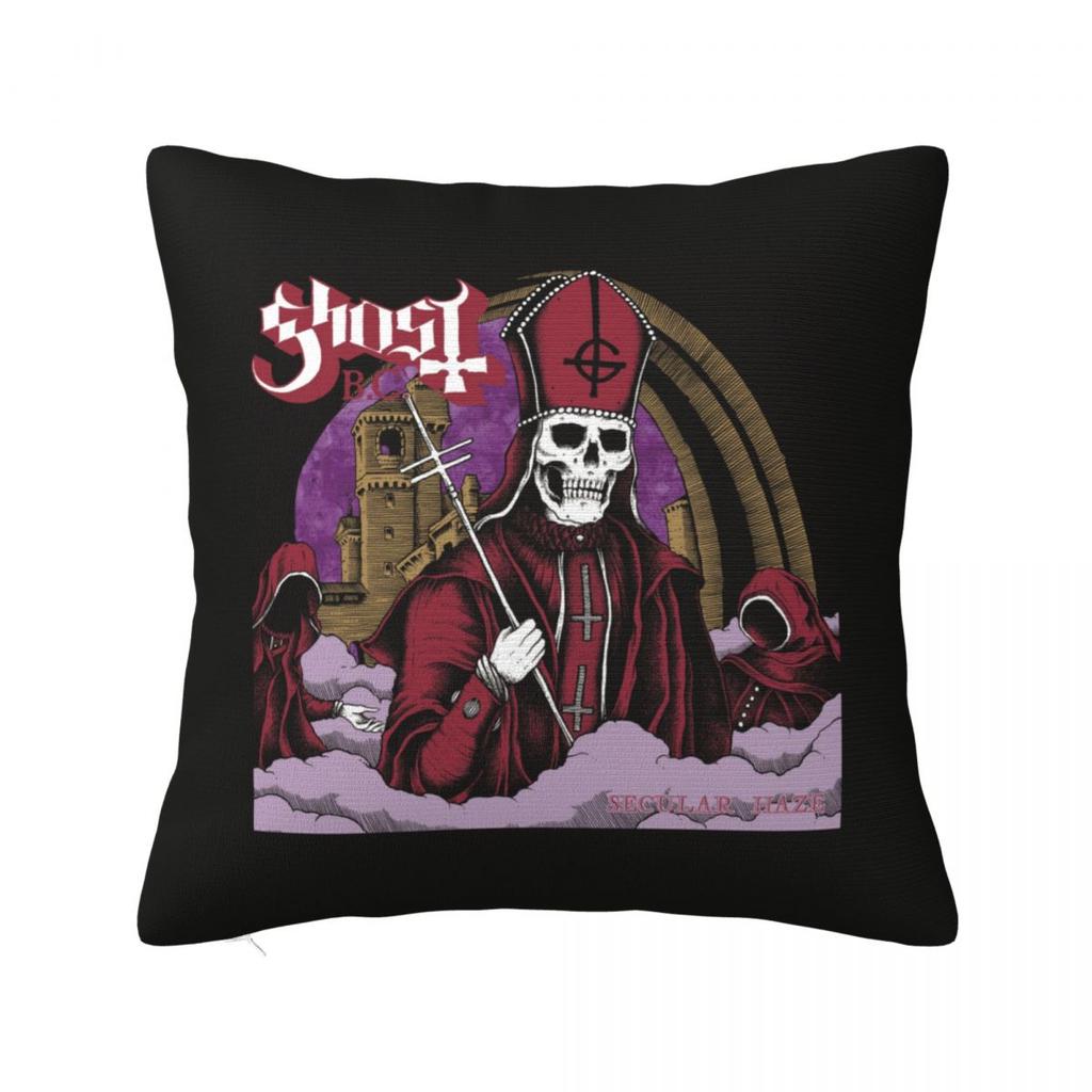 Rock Band Ghost BC Square Pillowcase Cushion Cover Pillow Case Throw Pillow Cover for Home Bedroom Car