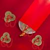 3/9pcs Retro Chinese Traditional Red Rope Lucky Coins-Antique Brass Feng Shui Decorative Pendant, Feng Shui Decoration,New Year