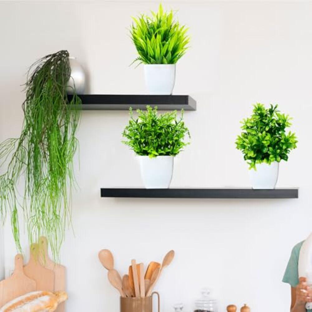 Artificial Plants Set of 4 Small Lavender Decor for Indoor and Outdoor Use