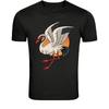 Elegant White Crane Bird T-Shirt - Vintage Japanese Style Crane