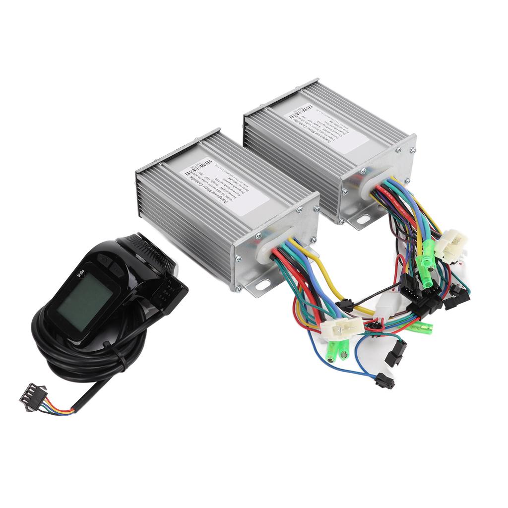 Electric Bicycle Scooter Brushless Controller Kit 36/48V 450W LCD Instrument Dual Drive Controller Kit