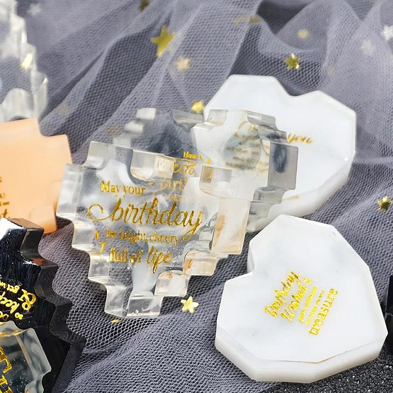 DIY Handmade Jewelry Tools Pendant Silicone Molds for Resin Crystal UV Epoxy Resin Mold Pixel Love Heart Shape High Mirror