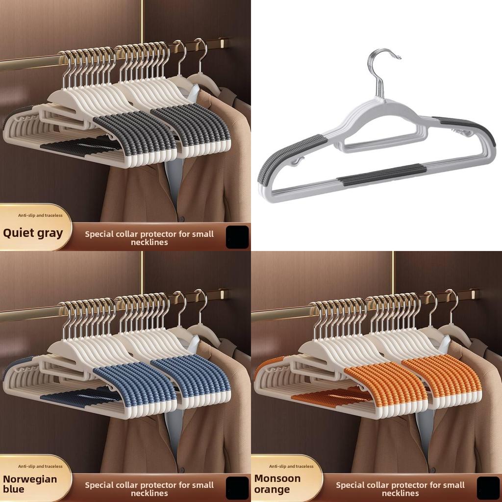 Durable Plastic Clothes Holders With Thickened Edges And Antislip Surface For Home Wardrobe