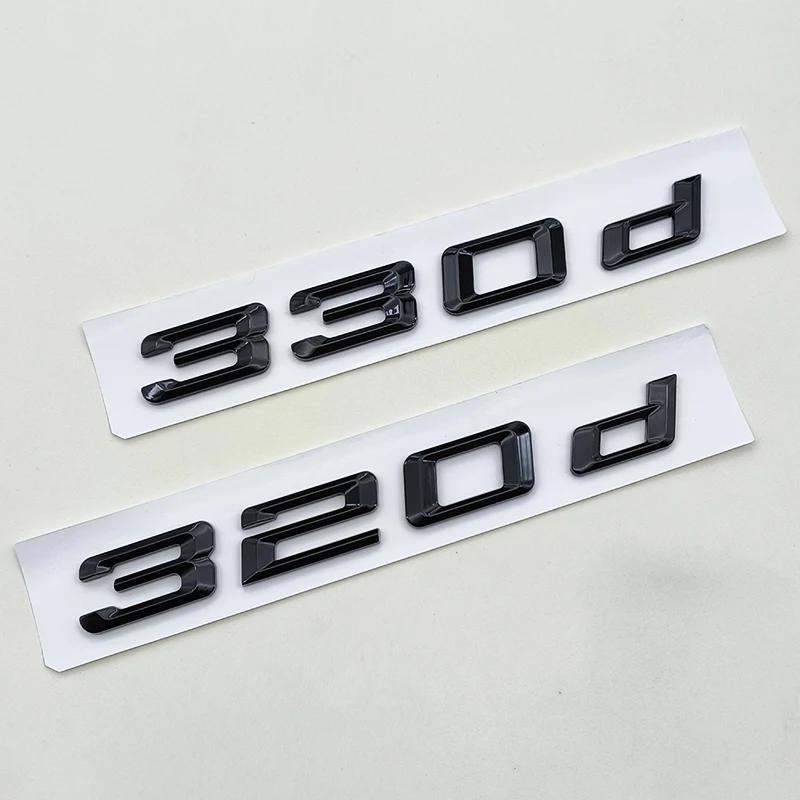 3D ABS Chrome Black Logo 320d 330d Emblem Letter Sticker Car Rear Trunk Badge for BMW E46 E92 E90 E91 F30 GT F34 F31 Accessories