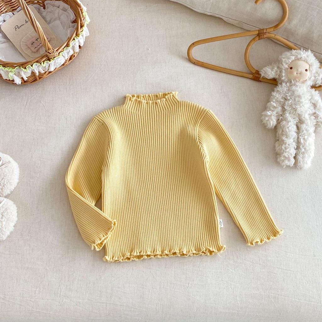 2025 Winter Mädchen Dick Gestrickter Pullover - Einfacher, Modischer Einfarbiger Pullover für Babys und Kinder