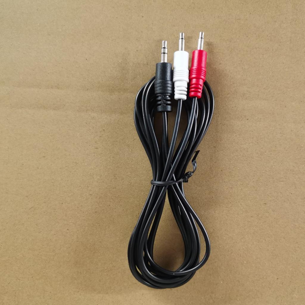 3.5mm Male To Double 3.5mm Audios Cable 3.5mm Splitter Cable for Enhances Stereo Sound with Gold Plate Connectors