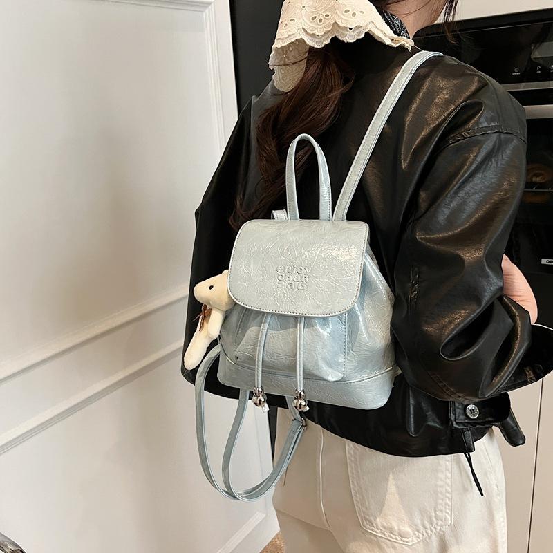 Bucket bag women's 2025 new niche design sense fashion backpack Korean version student schoolbag travel backpack