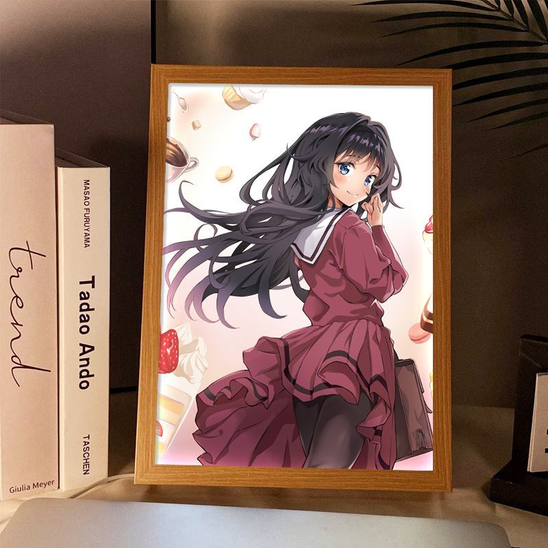 22cm/8.66in 3D Anime Chirou Taro Light Painting The Fragrant Flower Blooms With Dignity Peripherals Led Night Bedroom Decoration