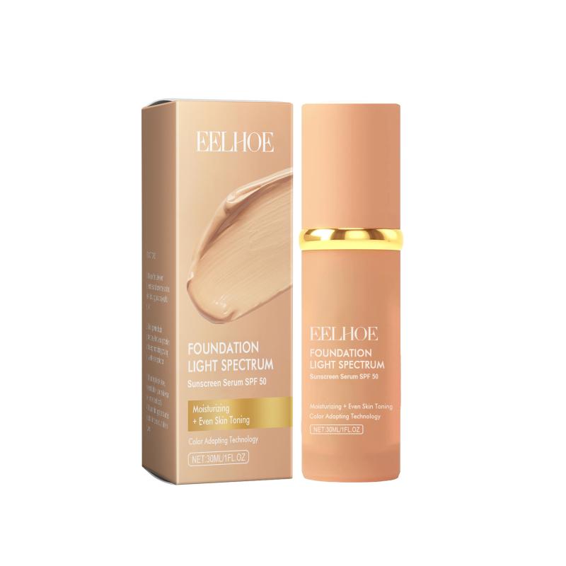 4 In 1 Color Changing Foundation Liquid With Spf 50 - Moisturizing Medium Full Coverage Concealer Daily Waterproof & Sweatproof