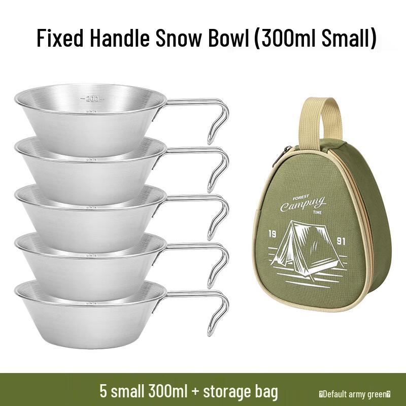 OEING Stainless Steel Camping Sierra Bowl Set