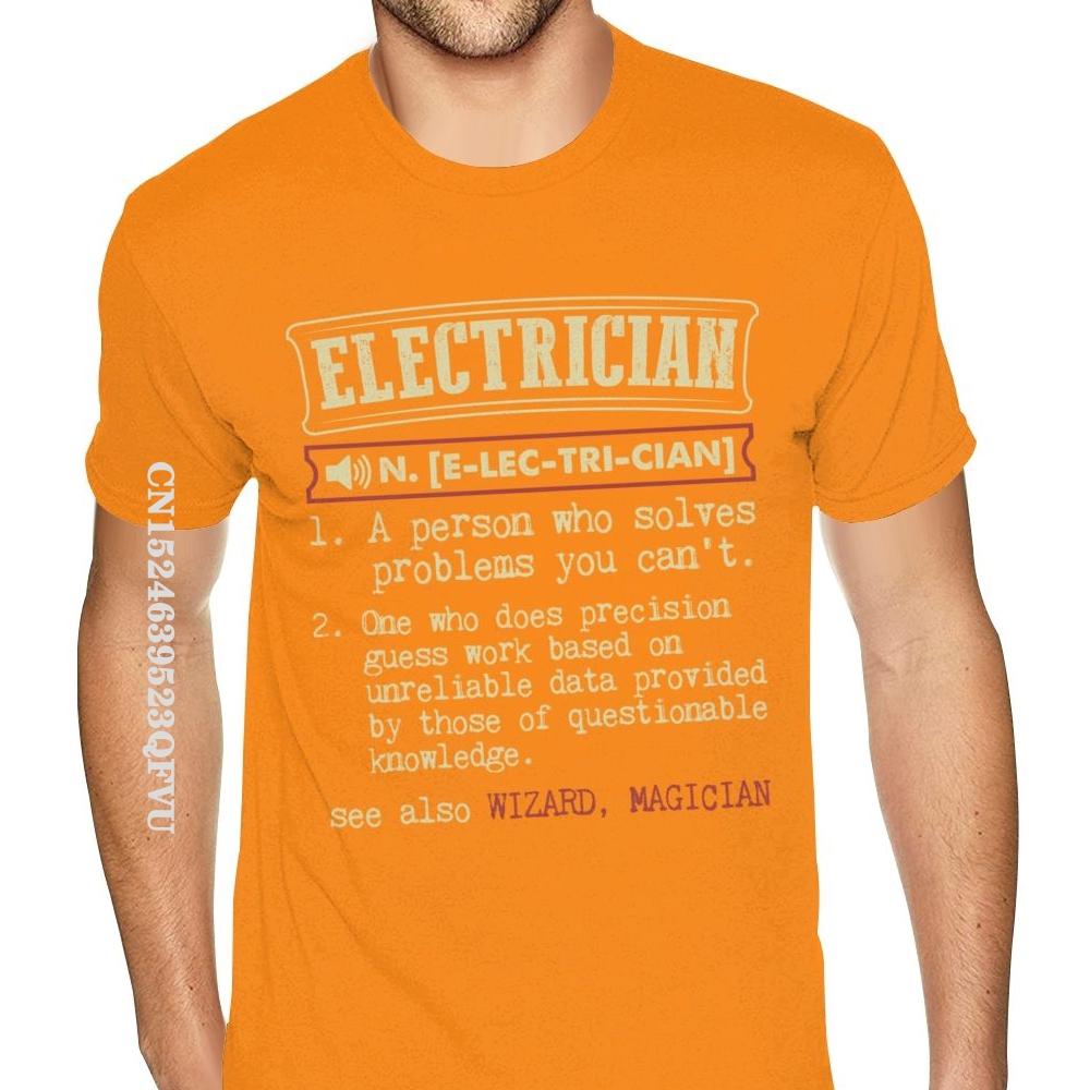 Senaste Elektriker Rolig Ordbok Term T-shirt Anpassad Oversized Anime T-shirt Män Jul Män Kvinnor Svart T-shirt