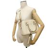 Used Thea Web Small Satchel 10833 84777 7922 Calfskin Tassel 3-Way Shoulder Bag with Double T Logo Ivory Women's from