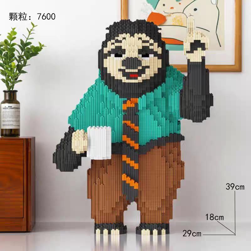 Zootopia Faultier Flash Bausteine Leopard Benjamin Krallauer DIY Verbindung Mini Steine Figuren Montage Spielzeug Für Kinder Geschenke