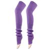 Female Legwear 80cm Leg Warmers Knitted Winter Warmth Warm Foot Cover Solid Color Wool Material Boot Warmers Yoga Practice