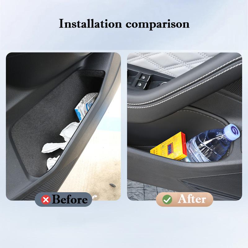 Car Door Slot Storage Pad Leather Door Groove Protective Mat Glove Box Storage Barrel for Volkswagen ID.4 Crozz ID.4 X 2025-2025