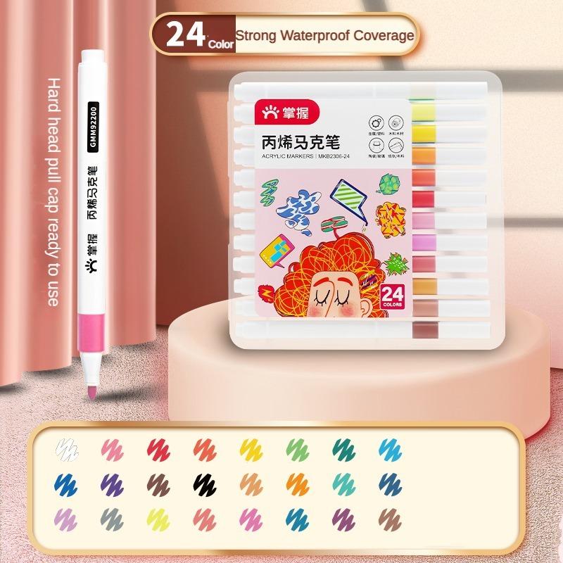 12/24/36/48/60 Colors Marker Hard/Soft Tip Opaque Color Layering Color Pen Art Supplies for Korean Stationery School Supplies