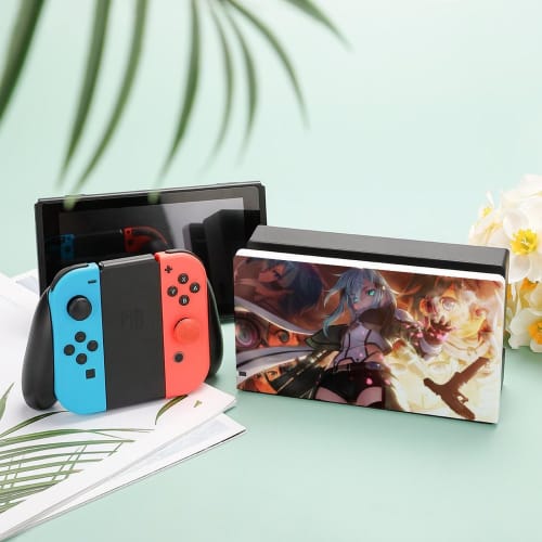 SAO Sinon Switch Dock Case, Switch Base Protective Shell, Popular Anime Switch Dock Cover, Game Console Storage, Drop Protection, Shock Absorption, Sc