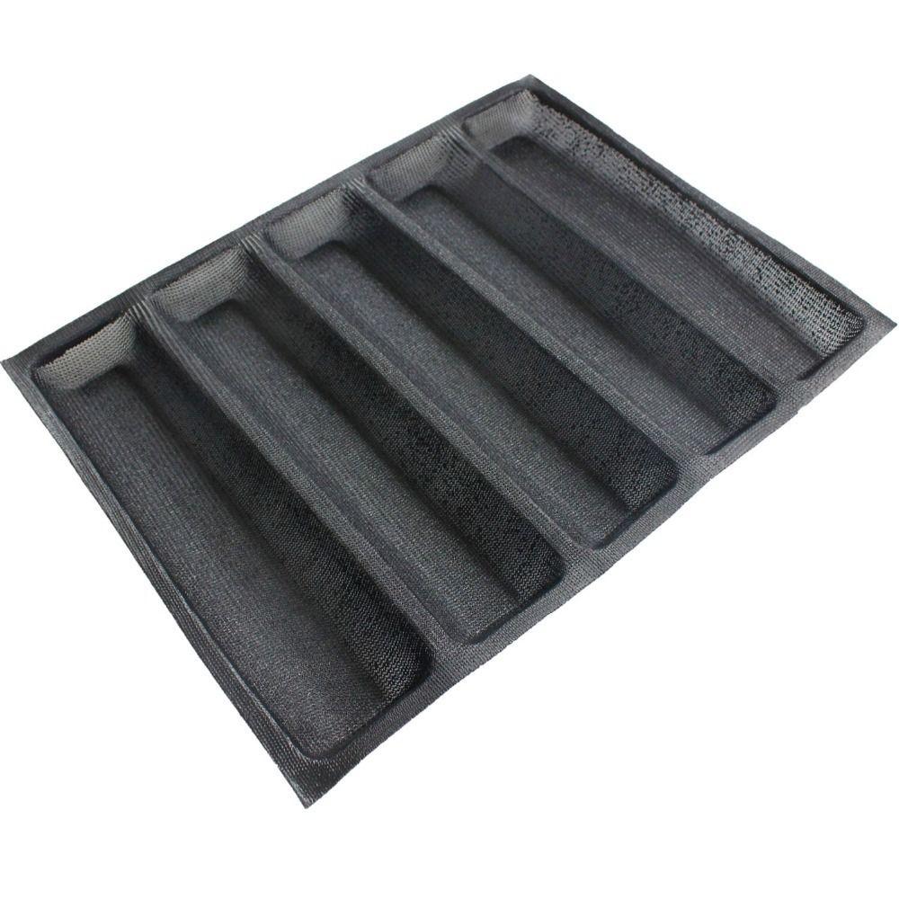 Practical Pan-Non-Stick Silicone Baguette Mold Perforated Reusable French Bread Pan Baking Liners Mat