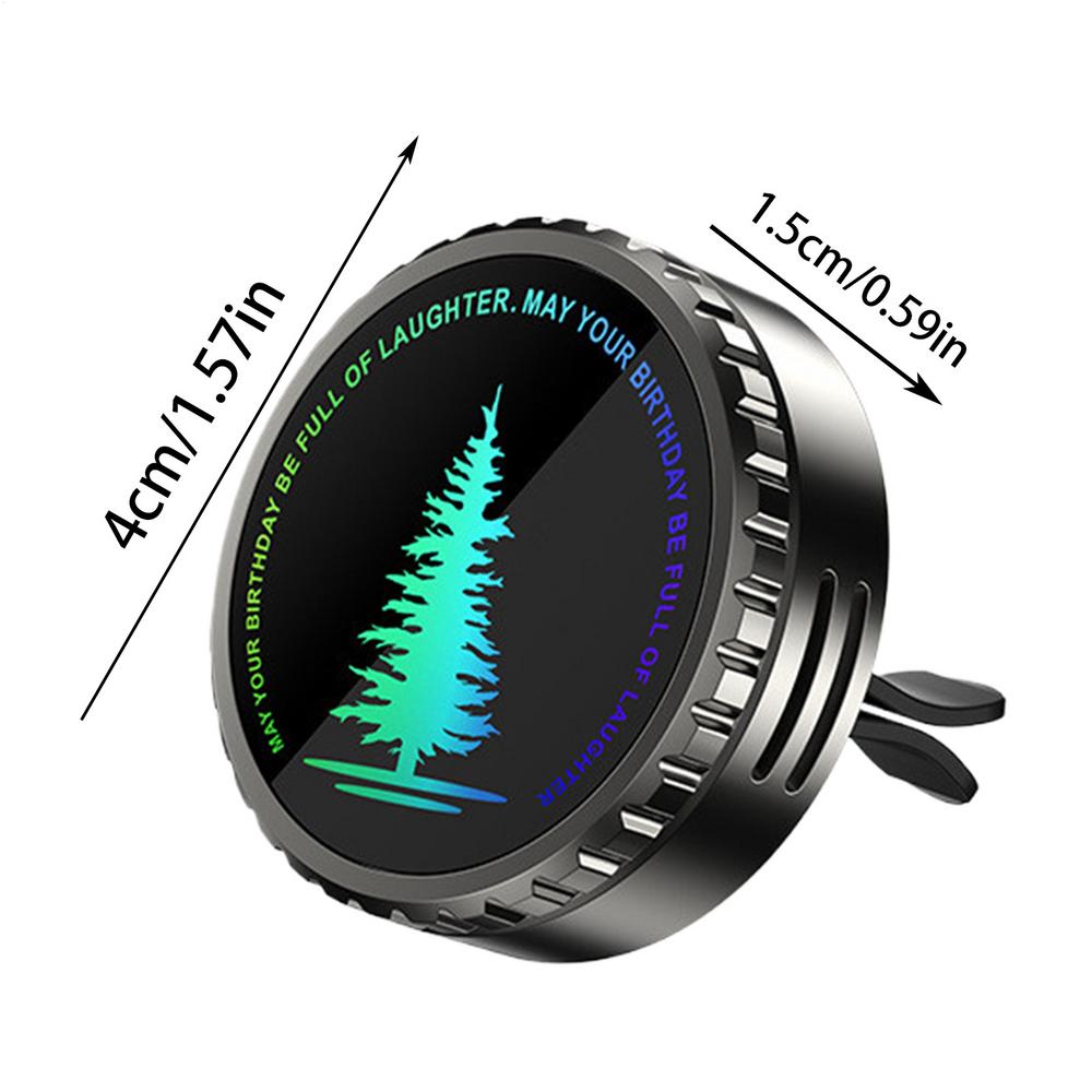 Car Perfume Clip Air Outlet Car Air Freshener Round zinc alloy Aroma Diffuser Car Decoration Accessories Fresh Air