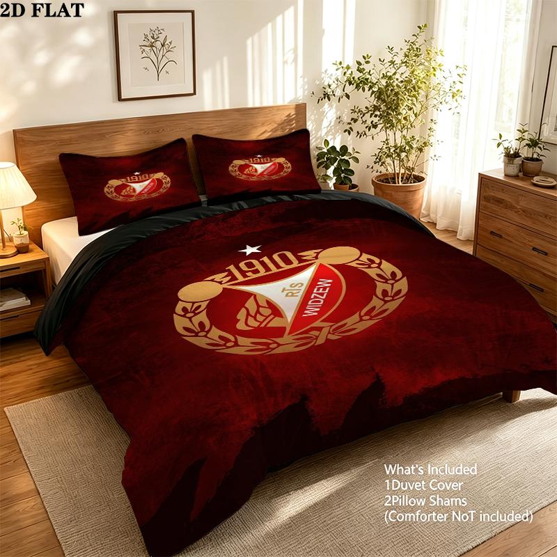 Rts Widzew D Pattern Bedding uilt Set uilt Cover Pillowcase Home Decoration Birthday Gift (1 * duvet cover + 2 * pillowcase without core)