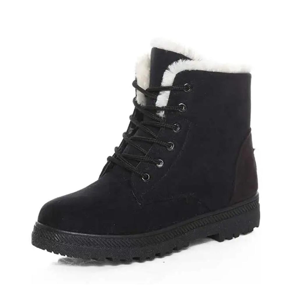 Women's Winter Boots Low Heels Women Boots With Fur Warm Winter Shoes Women Snow Boots Ankle Botas Mujer Winter Footwear Female
