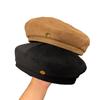 Velvet Beret Women Korean Version Versatile Painter Hat Big Head Circumference Retro Niche Hat Spring Autumn Fashion