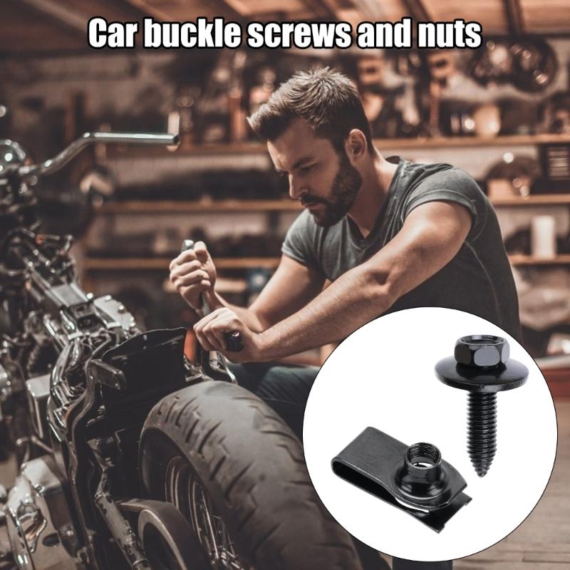 30mm 8mm Šroub z uhlíkové oceli a 13mm Šestihranná U-matice Svorka Odolná proti vibracím Automobilová součástka Spojovací prvek