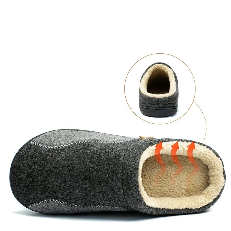Men's Slipper Solid Color Autumn And Winter Home Soft Slipper Bedroom House Shoes Flat Heel Casual Shoes Men Zapatilla Mujer
