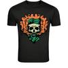Punk Skull with Colorful Hair T-Shirt - Gothic Rock Skeleton
