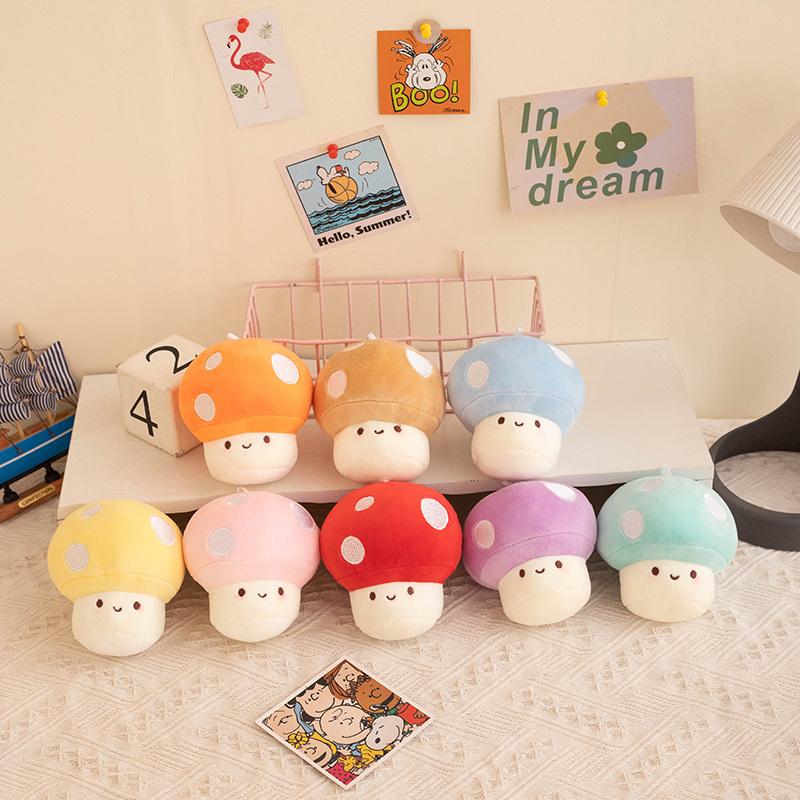1Pc 10/23/30CM Lovely Colorful Mushroom Plush Toys Super Cute Small Mushroom Pillow Cushion Stuffed Soft Interesting Gifts