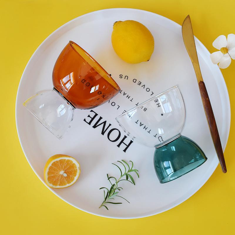 2025 Creative Dessert Ice Cream Standing Cup Glass Cold Drink Cup Cocktail Glass Fruit Juice Jelly Cup