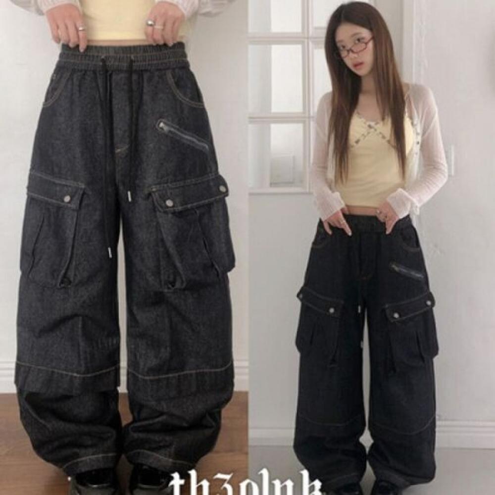 The Pink Cargo Balloon Wide Pants With Big Pockets