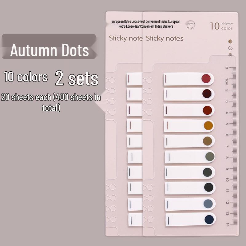 Retro Morandi Sticky Notes: Tearable Index Stickers & Colored Bookmarks for Students