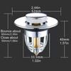 1PC Press Bounce Basin Pop-up Drain Filter Bathroom Shower Sink Filter Plug Wash Basin Hair Sink Strainer Kitchen Bathtub Stopper