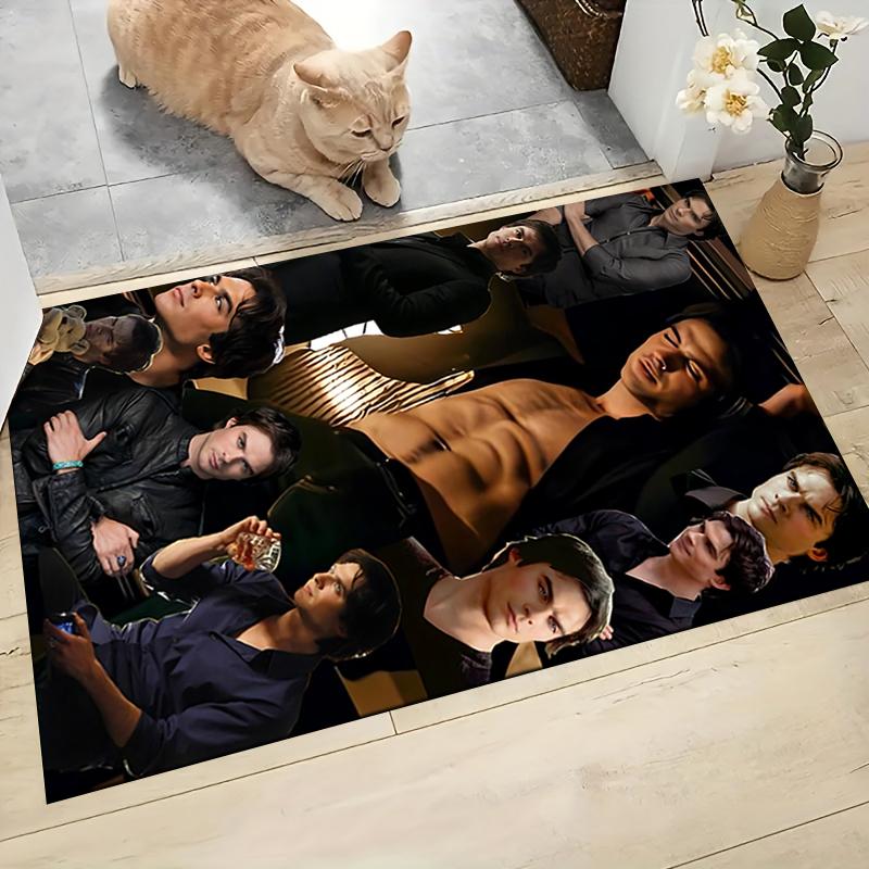 Vampire Diaries Stefan'S Journey Carpet Rug Soft Washable Antislip Home Living Room Sofa Mats Personalized Christmas Rug