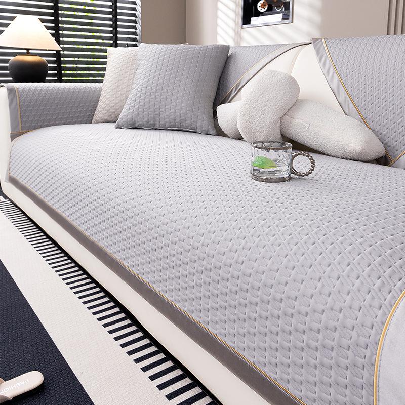 

2025 new sofa mat, non-slip ice silk sofa cushion, summer sofa cushion, advanced straight row seat cushion 70*70cm