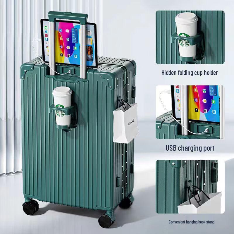 KANDEXS Multi-functional Aluminum Frame Luggage 24 inch