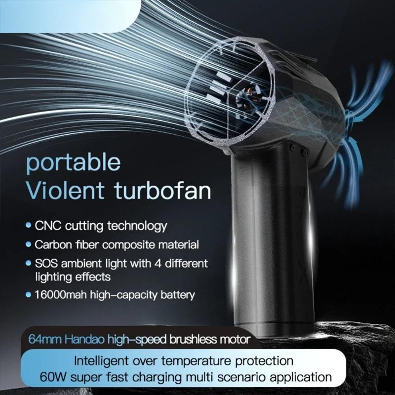 1.5kg/s 350km/h Car Violent Blower Powerful Electric Air Blower Brushless Motor Thrust Electric Air Duster for Car