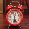 Classic Vintage Silent Metal LED Night Light Twin Bell Alarm Clock Ticking Retro Tableclock