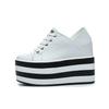 Fashion High quality 12cm Platform Wedge Sneakers Shoes Slippers for Women Shoes Spring Autumn Breathable Summer Shoes Mules Breathable